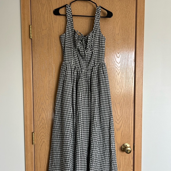 Avec Les Filles Dresses & Skirts - Black and White Gingham Sleeveless Midi/Maxi Dress